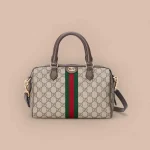 GUCCI GG Supreme小號藍米帆布斜揹包-772061