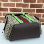 GUCCI Ophidia中號米棕帆布後揹包-598140：圖片 5