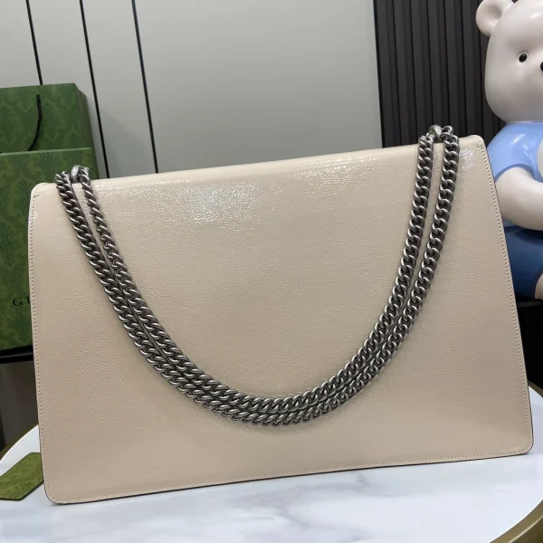 GUCCI Dionysus大號灰漆皮肩揹包-795003：圖片 4