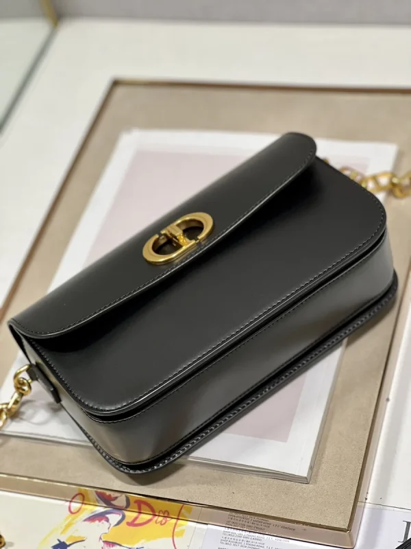 Dior 30 Montaigne 黑色小牛皮斜挎包小號PM-M9260：圖片 5