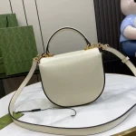 GUCCI Horsebit 1955黑皮革肩揹包-781387：圖片 4