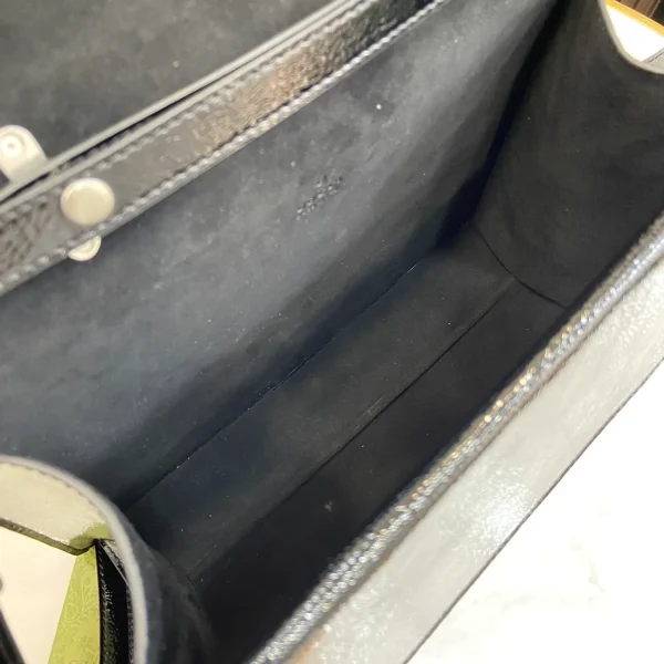 GUCCI Dionysus中號黑漆皮斜挎包-795007：圖片 9