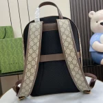 GUCCI Ophidia中號米棕帆布雙肩包-779901：圖片 4