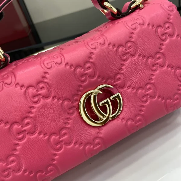 GUCCI GG Milano迷你白色皮革斜揹包-806017：圖片 5