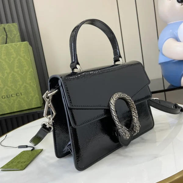GUCCI Dionysus小號紅漆皮肩揹包-799599：圖片 3