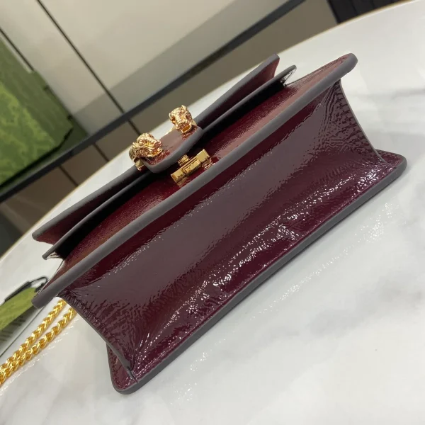 GUCCI Dionysus黑色漆皮斜揹包-795368：圖片 5