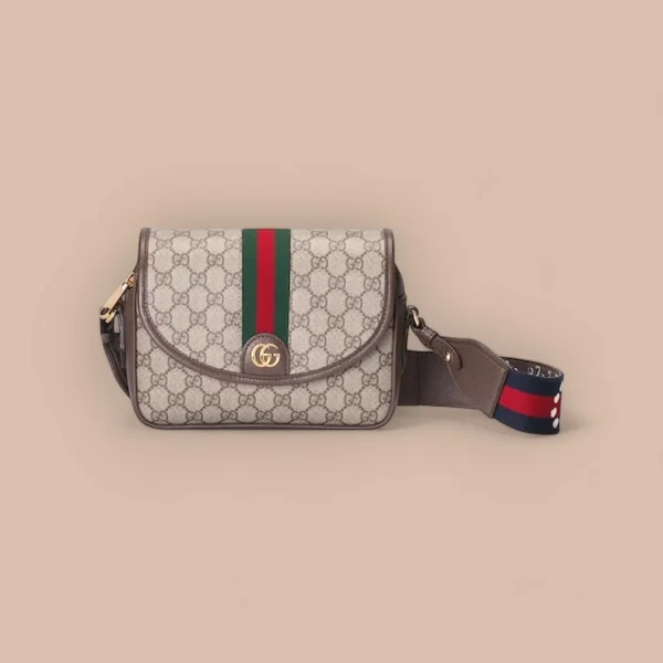 GUCCI Ophidia藍帆布斜挎包-722117