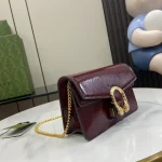GUCCI Dionysus黑色漆皮斜揹包-795368：圖片 3