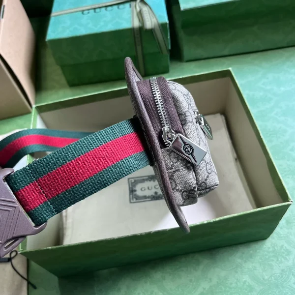 GUCCI GG Supreme中號米棕帆布腰包-760217：圖片 7