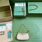 GUCCI Ophidia米棕帆布斜挎包-764960：圖片 10