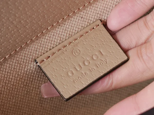 GUCCI 馬銜扣1955馬銜扣米棕迷你帆布斜揹包-699296：圖片 9