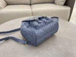Dior Caro 藍色羊皮背包中號MM：圖片 5