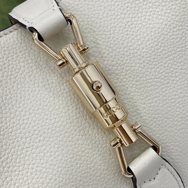 GUCCI Jackie 1961小號灰褐皮革肩揹包-810232：圖片 6