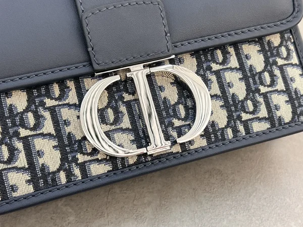 Dior 30 Montaigne 藍色皮革斜背包中號MM-M9203：圖片 5