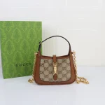 GUCCI Jackie 1961迷你駝棕帆布斜揹包-675799：圖片 2