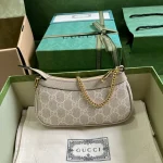 GUCCI Ophidia米棕帆布斜挎包-764960：圖片 3
