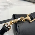 GUCCI Horsebit 1955小號米黑塗層手提包-815206：圖片 7
