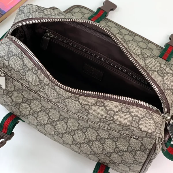GUCCI GG Supreme中號米棕帆布斜背包-760123：圖片 10