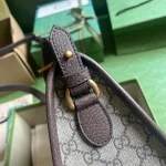 GUCCI Ophidia小號米棕帆布斜挎包-752581：圖片 7