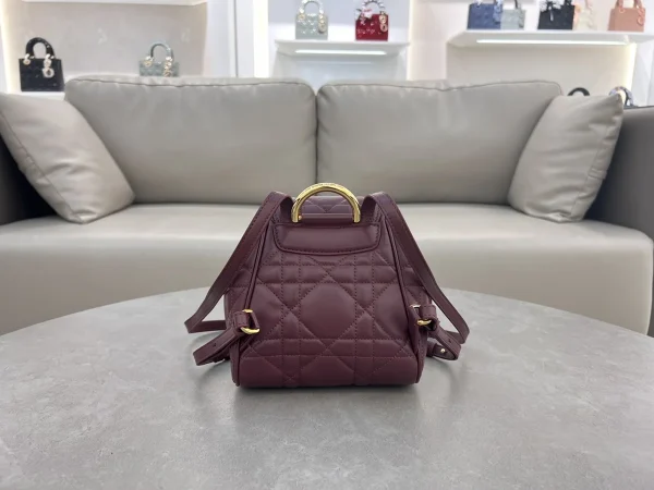 Dior Caro 粉紅羊皮雙肩背包小號PM-M6302：圖片 3
