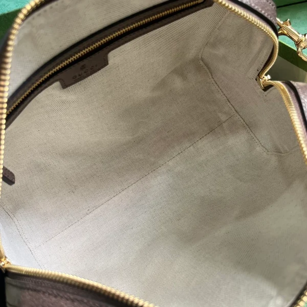 GUCCI GG Supreme小號藍米帆布斜揹包-772061：圖片 8