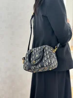 Dior D-Vibe 藍色斜挎包中號MM-M1341：圖片 7