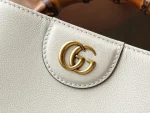 GUCCI Diana小號白色皮革斜揹包-746251：圖片 10