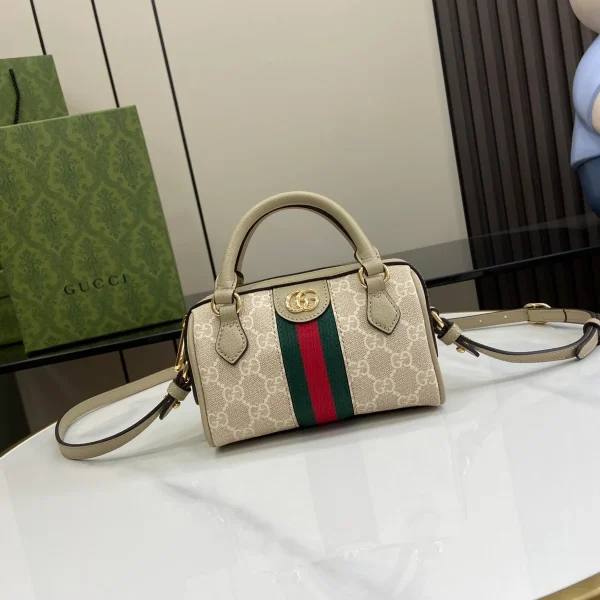 GUCCI Ophidia紅色帆布手提包-781490：圖片 2