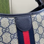 GUCCI Ophidia小號藍米帆布水桶包-781402：圖片 7