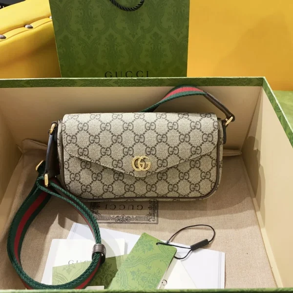 GUCCI Ophidia米燕帆布斜挎包-764961：圖片 2