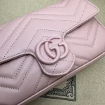 GUCCI GG Marmont粉紅皮革斜背包-751526：圖片 6