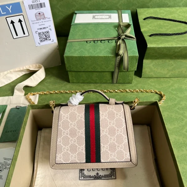 GUCCI Love Parade米棕帆布肩揹包-696180：圖片 3