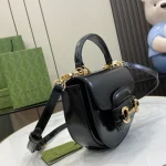 GUCCI Horsebit 1955米棕皮革肩揹包-781387：圖片 3