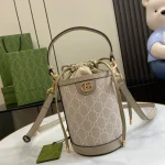 GUCCI Ophidia米棕皮革水桶包-760199：圖片 2
