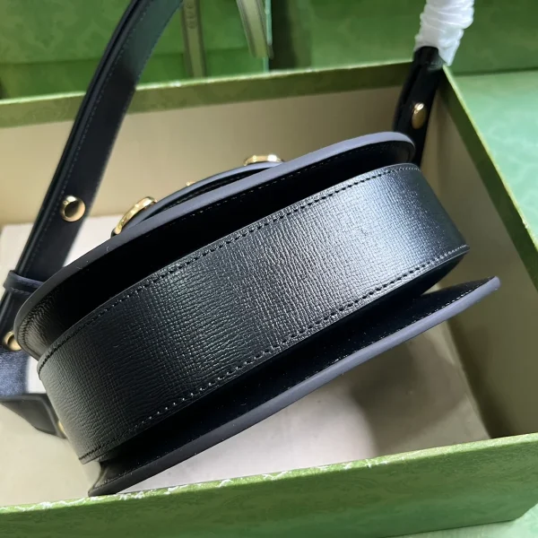 GUCCI Horsebit 1955米棕帆布肩揹包-760191：圖片 4