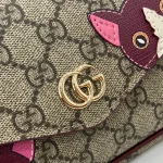 GUCCI GG Monogram小號米棕塗層布斜揹包-818764：圖片 6