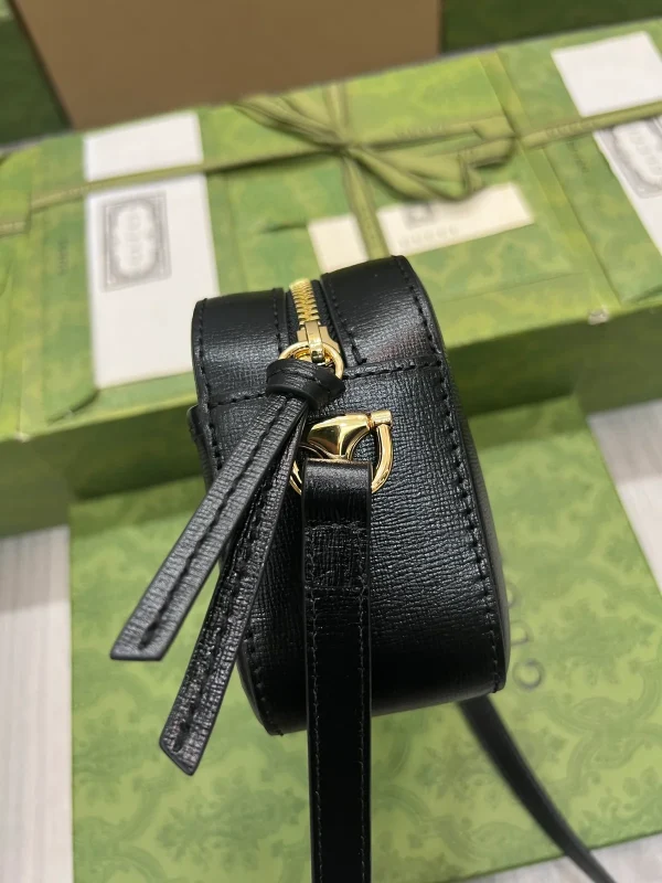 GUCCI Horsebit 1955小號米棕帆布肩揹包-760196：圖片 6