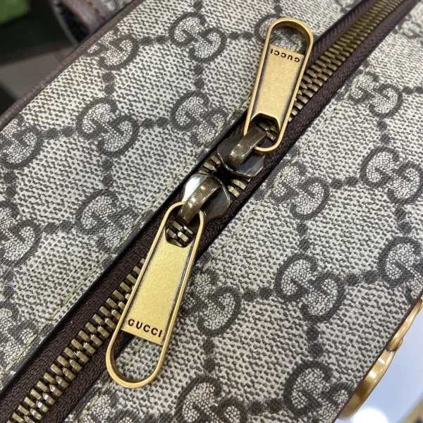 GUCCI Ophidia中號米棕帆布雙肩包-779901：圖片 7