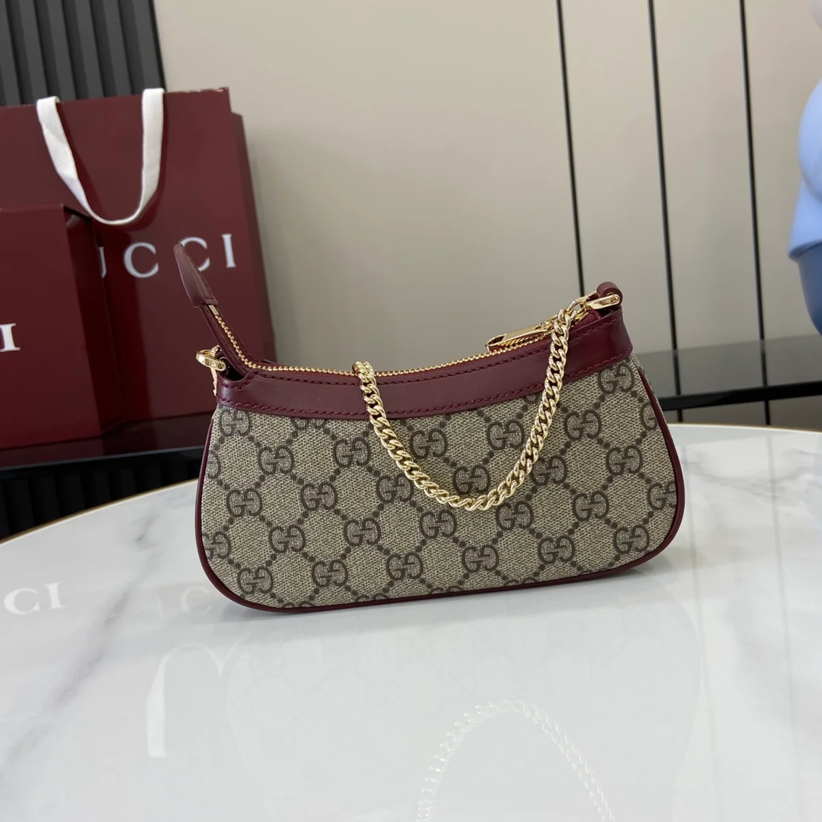 GUCCI GG Monogram紅棕貓頭鷹斜背包-818763 3 GUCCI GG Monogram紅棕貓頭鷹斜背包-818763