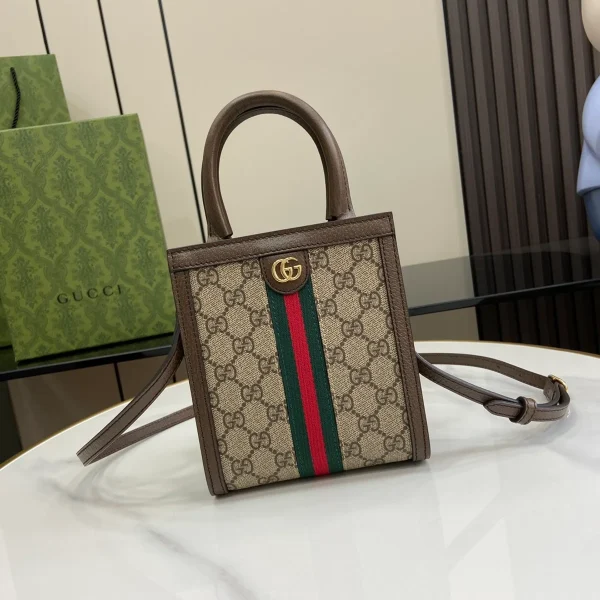 GUCCI Ophidia米棕帆布肩背包-772317：圖片 2