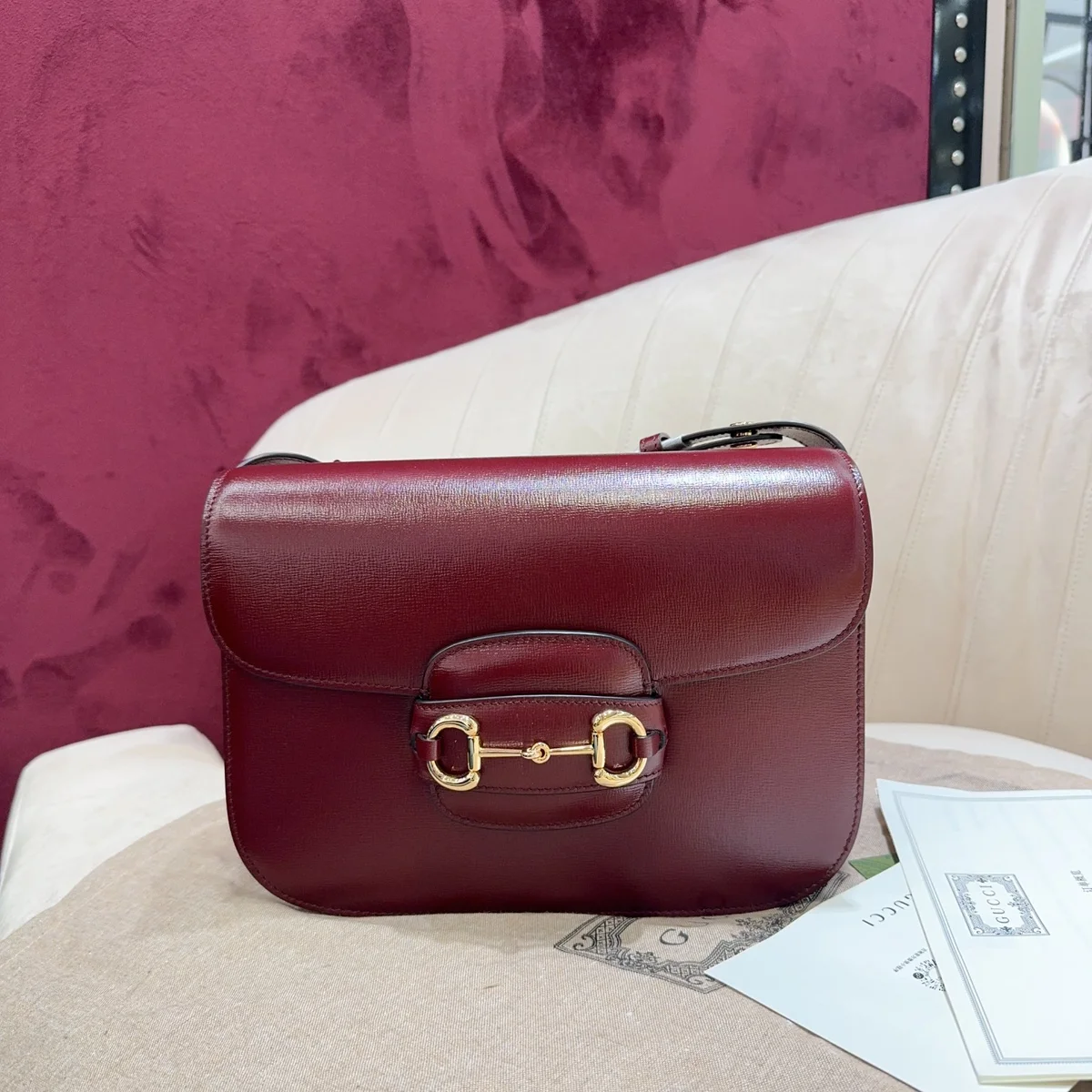 GUCCI 1955馬銜扣棕色皮革翻蓋包-602204 2 GUCCI 1955馬銜扣棕色皮革翻蓋包-602204