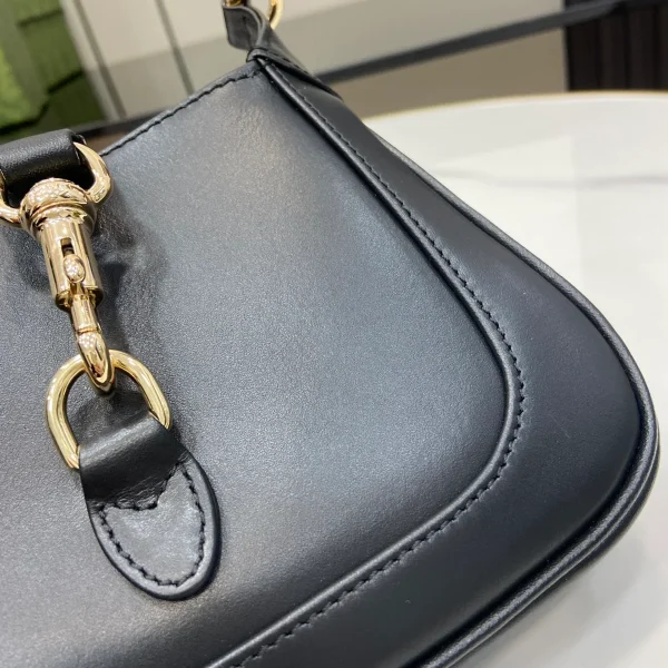 GUCCI Jackie Notte黑色漆皮肩揹包-782889：圖片 5