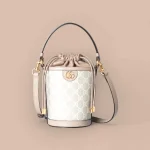 GUCCI Ophidia米棕皮革水桶包-760199