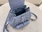 Dior Caro 藍色羊皮背包中號MM：圖片 9