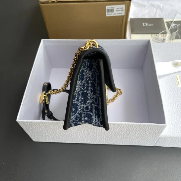 Dior 30 Montaigne 藍色單肩包小號PM-Monta：圖片 3