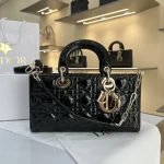 Dior Lady 黑色單肩包中號MM-M0540：圖片 2