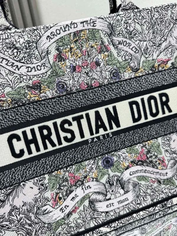 Dior Book 奶白色托特包中號MM-M1296：圖片 3