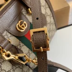 GUCCI Ophidia米棕帆布手挽包-547551：圖片 8
