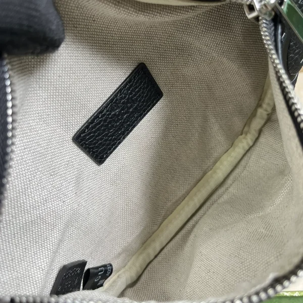 GUCCI Jumbo GG小號黑色皮革斜揹包-658582：圖片 9