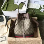 GUCCI Ophidia小號米棕帆布水桶包-550621：圖片 2